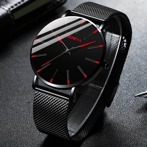 Reloj de hombre resistente al agua, acero inoxidable, cuarzo, luminoso, clásico, de negocios 2