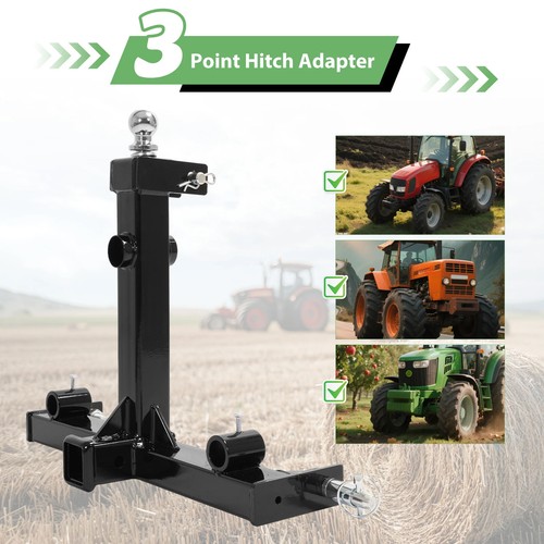 3 Punkt Heuballen Speer Anhängerkupplung Aufnahme mit Schwanenhalskugel für Kat 1 Traktor - Bild 42 von 48