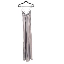NWT Show Me Your Mumu Bridal Tuscany Silver Luxe Satin Cowl Neck Maxi Dress Sz S