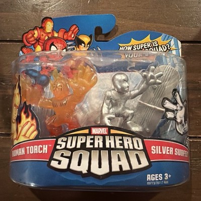 Marvel Super Hero Squad Human Torch & Silver Surfer 2 pack, New!