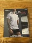 Reaction Kenneth Cole T-Shirt Rundhals schwarz weiß grau 4er Pack Gr. Small NEU