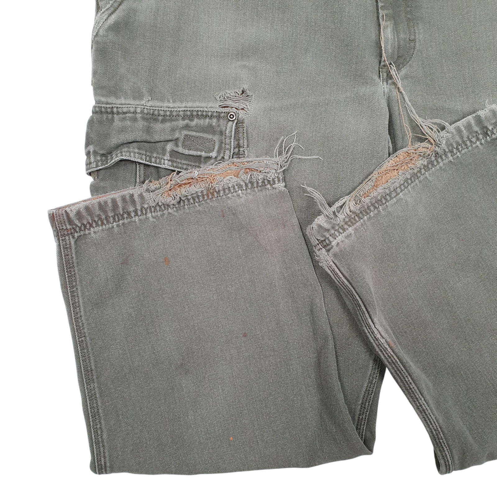 DULUTH Combat Utility Carpenter Cargo Workwear Trousers Cotton Khaki W46 L30 image 4