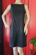 NWT Y2K Vintage CDC RAMPAGE Beaded Cocktail Little Black Dress 4 Petite 4P