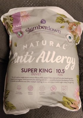 Slumberdown Super King Anti-Allergie 10,5 Tog Bettdecke, weiß, NEU