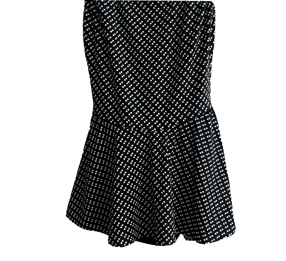 Traje de baño Anne Klein traje de baño de una pieza traje de baño 8 lunares negros blancos Foto 2 de 4