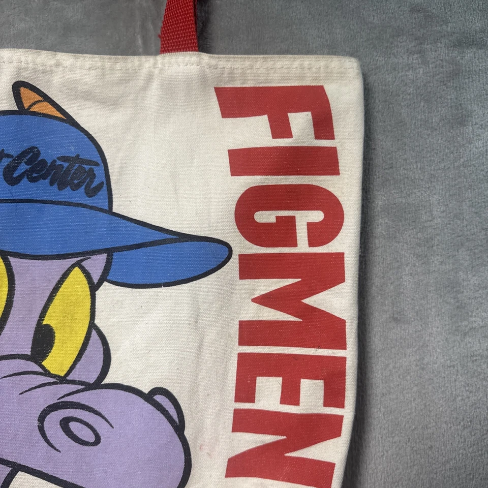 Bolso de Mano Vintage Figment Epcot Center 1982 Disney World Raro Lona Recuerdo Foto 3 de 4