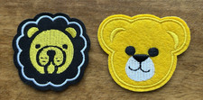 Golden Teddy Bear Lion Embroidered Patches Appliques Iron-On Glue-On Sew-On NEW