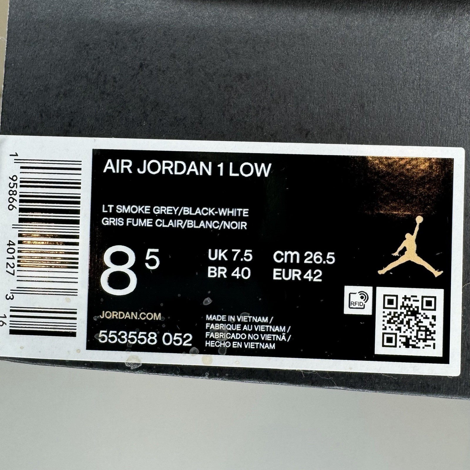 Jordan 1 Low Shadow Toe 553558 052 Size 8.5M Brand New With Box thumbnail 5