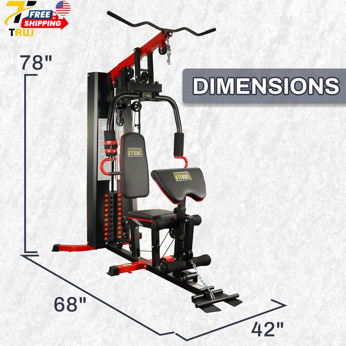 LX760 Multifunctional Full Home Gym System Workout Station with