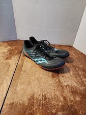 Mens Saucony Spitfire 5 Track Shoes Black  Cool Mint SIze 10.5