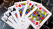 4 Decks(2 x rot / 2 x blau) Standard Bicycle ...