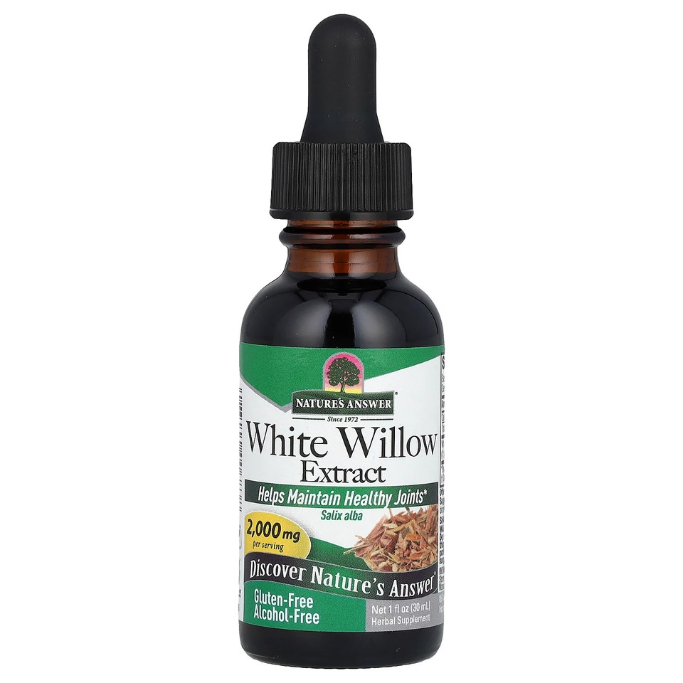 Nature s Answer White Willow Alcohol-Free 2 000 mg 1 fl oz 30 ml Alcohol-Free,
