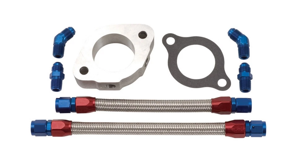 Edelbrock 8095, Kit Natural Aluminum Water Bypass Kit - Gm Performance Parts - Image 3 of 4