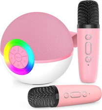Mini Karaoke Microphone Machine Toys for Kids Adults, Mini Portable Speaker with