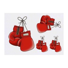 4 x 'Boxing Gloves' Temporary Tattoos / Transfers TO00015017 