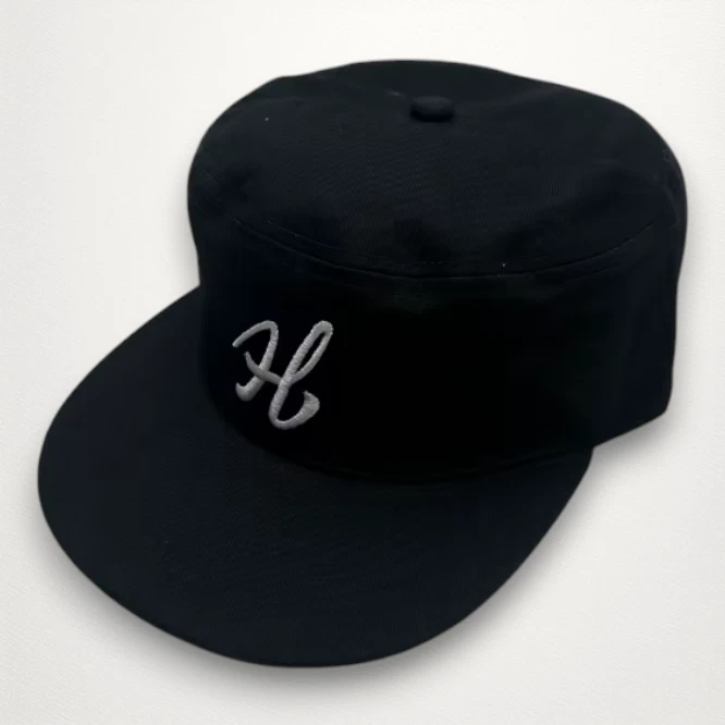 Womens Flat Brim Baseball Cap Black Vintage Aesthetic Adjustable