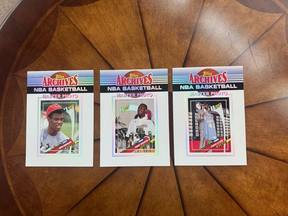 1993 Topps Archives Master Photo Set Of 12 - Ewing, Olajuwon, Worthy, Robinson - Imagem 4 de 4