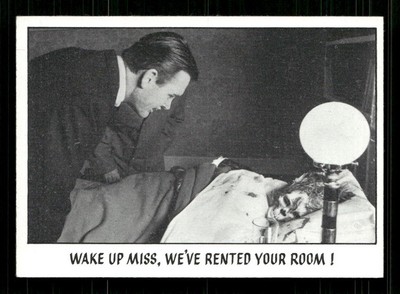 1973 Topps Creature Feature #62 Wake up Miss, we've rented your room!