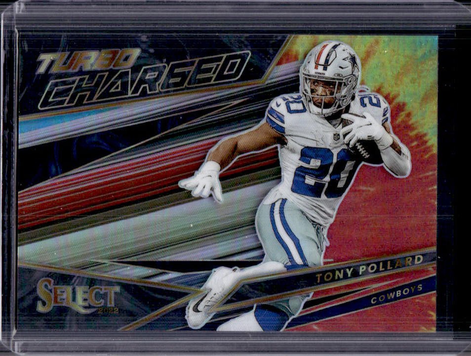 2022 Select Tony Pollard Turbocharged Tie Dye Prizm #15/25 Cowboys