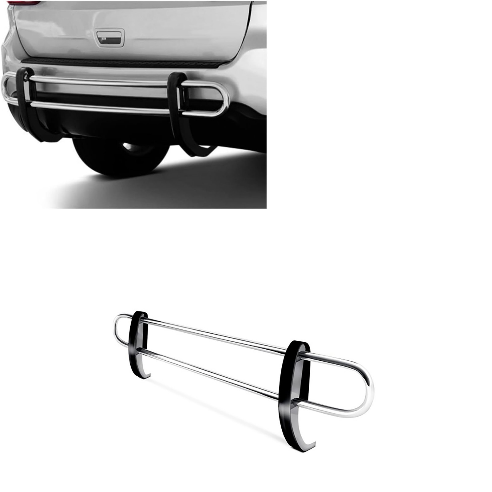 Kasei Rear Bumper Guard Protector Double Tube Stainless fit 04-23 Toyota Sienna