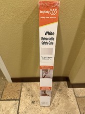 EasyBaby Retractable Baby Gate, 33" Tall Extends up to 55'' Wide White Child NEW