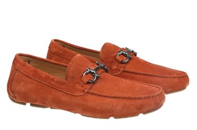 NEW SALVATORE FERRAGAMO PERIGI BRICK BROWN SUEDE MOCCASIN DRIVER SHOES 9.5 EEE