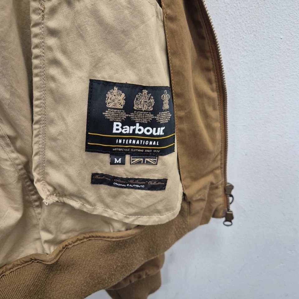Chaqueta de bombardero Barbour Steve McQueen informal comerciante ligera de motociclista mediana Foto 3 de 4