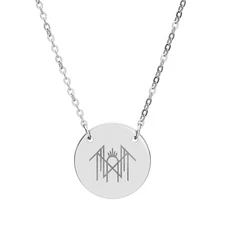 Sleep Token Logo Circle Necklace, Engraved Pendant | Music Band Jewelry