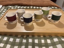 Pantone Set of 6 Espresso Mugs 15-0343, 3435, 289, 229, 10124 & Warm Gray 2