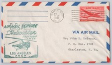 Temple City, Calif. Air Mail Helicopter First Flight A.M.84, 1948 5c