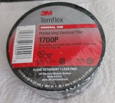 3m Temflex  Mining-Grade Vinyl tape 1700P  5 rolls  1-1/2 x 66'  Ships Free