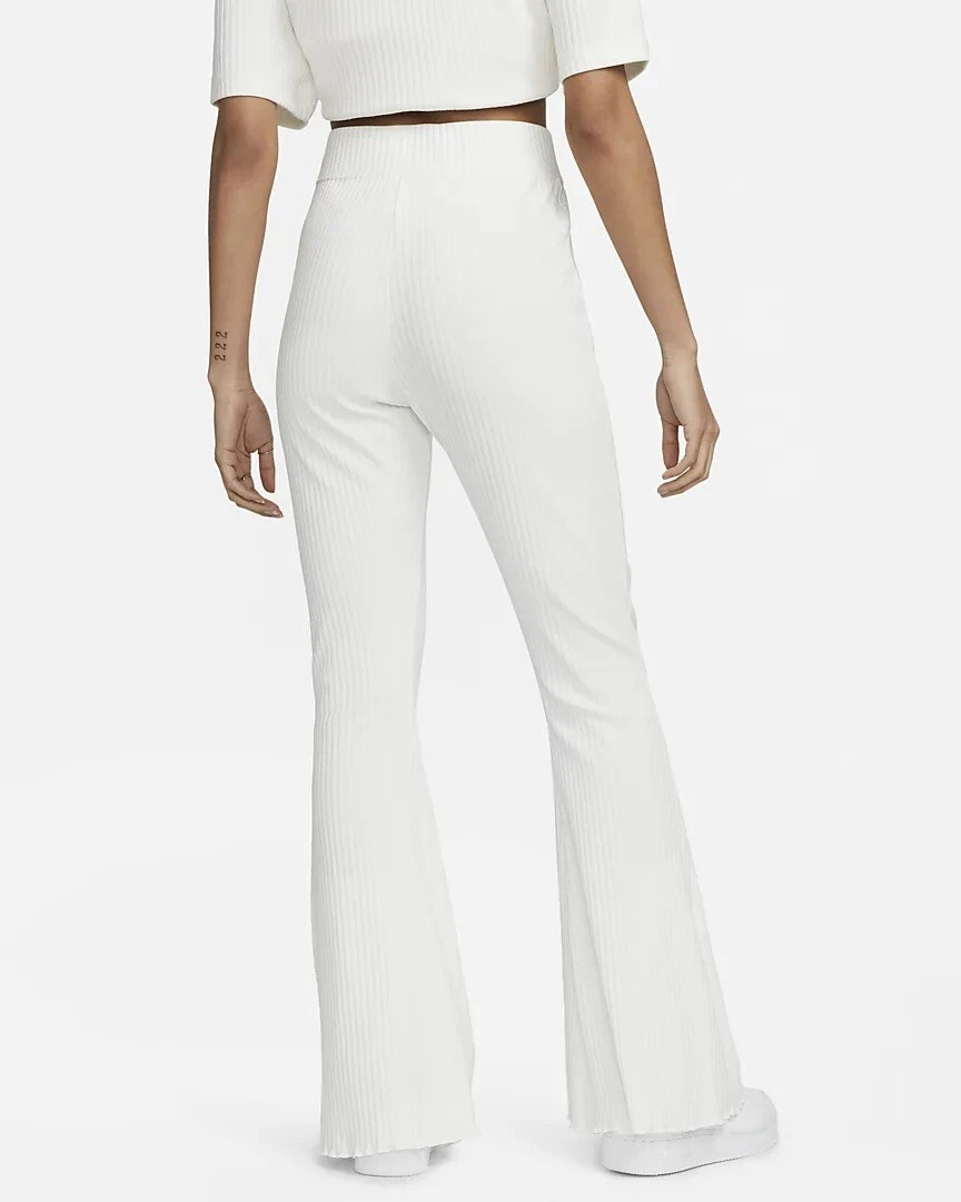 Ribbed jersey flare trousers 2025
