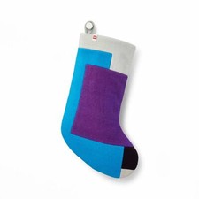 Lego Collection X Target 20" Color Block Felt Christmas Stocking Blue/Purple NWT