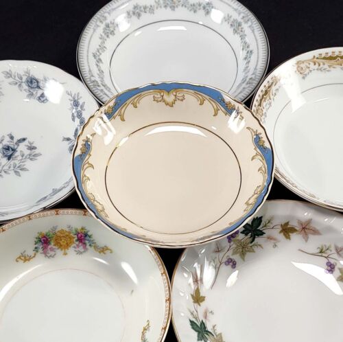 Mismatched China Dessert Bowls Vintage Mix Match Set of 6 - More Available! - Picture 1 of 12