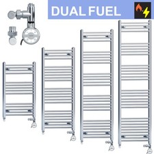 Dual Fuel Towel Radiator 500mm Width Chrome – Moa Thermostatic , Kits & Valves