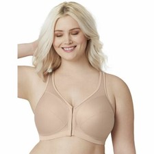 Plus Sz Glamorise Full-Fig Magic Lift Front Cl Posture Back Bra Cafe 1285 Sz.40B