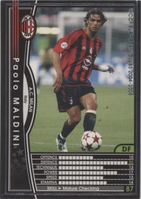 2004-05 Panini WCCF European Clubs - Paolo Maldini #148/224 for