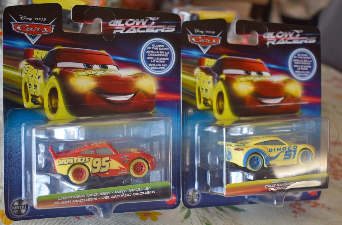 Disney Pixar Cars Glow Racers Lightning McQueen & Cruz Ramírez NEW