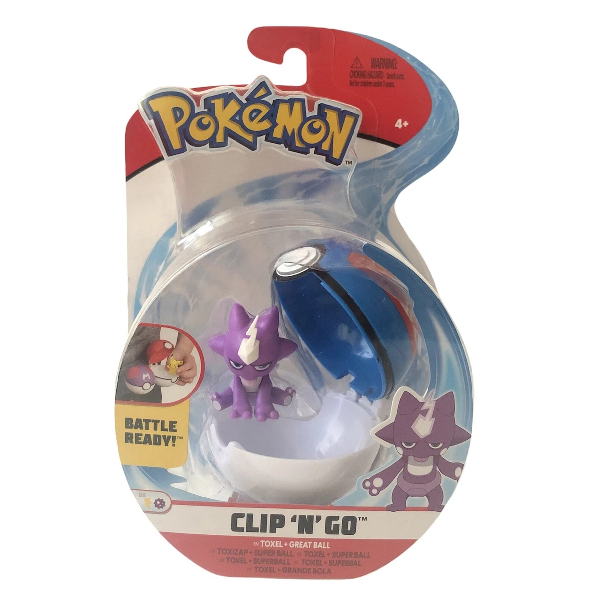 Pokemon - Clip n' Go - Toxel & Great Ball (PKW0154) : Toys & Games