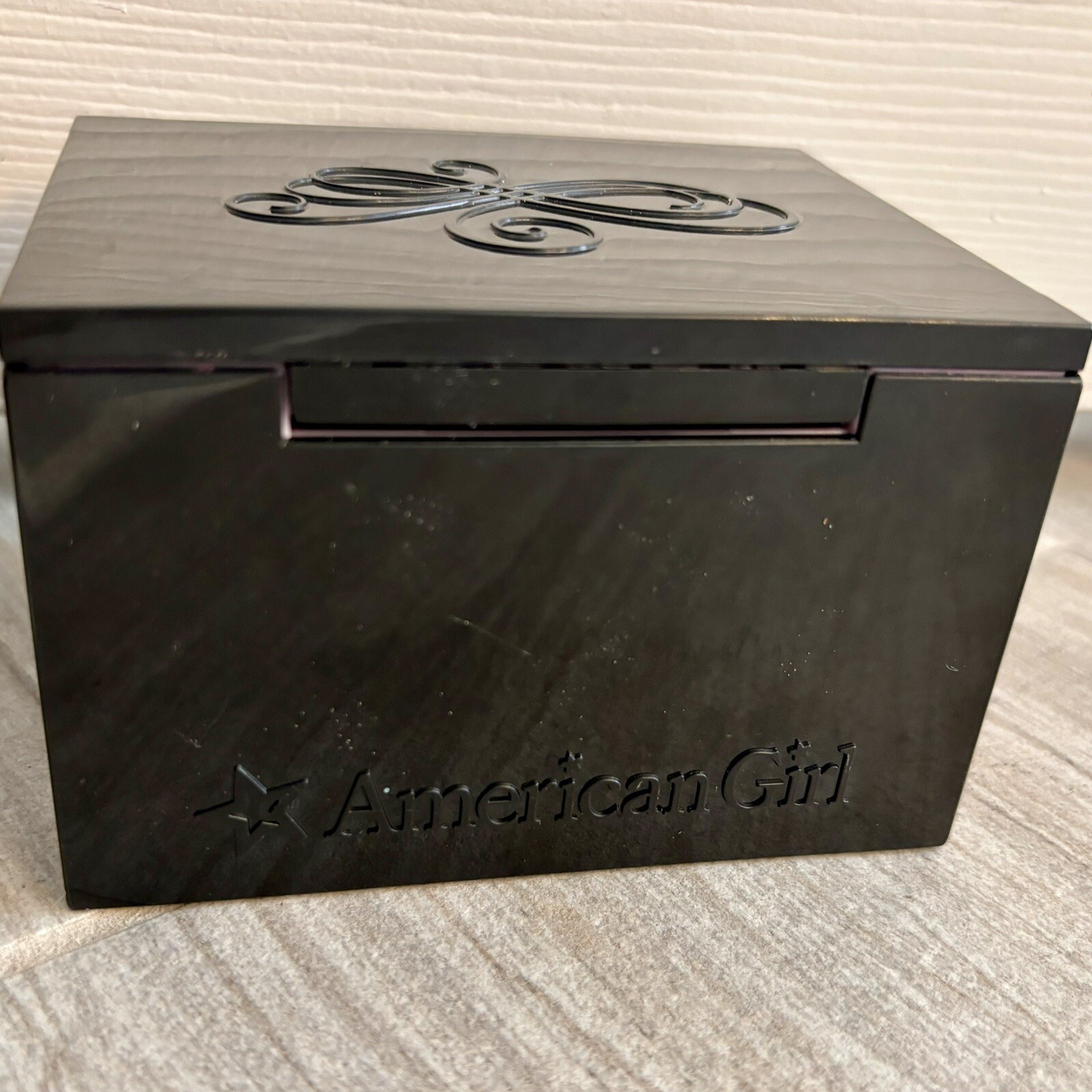 American Girl Doll Isabelle Make Up Jewelry Box Case Drawer Black ~Retired 2014