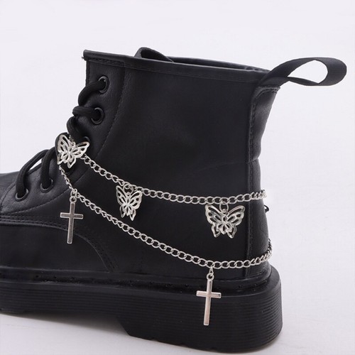 Boot Chain Boot Bracelet Harajuku Punk Costume Boot Chain Girls Unique Butterfly - Picture 4 of 8