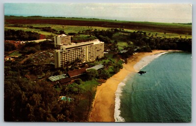 KAUAI SURF Kalapaki Beach Hawaii golf course aerial swimming pool Postcard A73