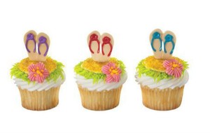 flip flop cupcake toppers
