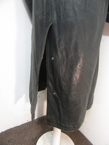 VINTAGE WW2 GERMAN MOTORCYCLE LEATHER DISPATCH RIDERS TRENCH COAT JACKET SIZE M - Picture 19 of 22