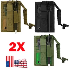 2PC Tactical ID Card Holders Hook&Loop Patch Badge Organizers - Neck Lanyard HOT