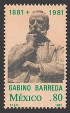 Mexico 1228 three stamps, MNH. Michel 1741. Gabino Barreda, physician, 1981.