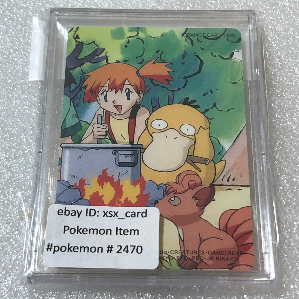 Pokemon Vintage JR Promo Phone Card - Misty & Psyduck & Vulpix