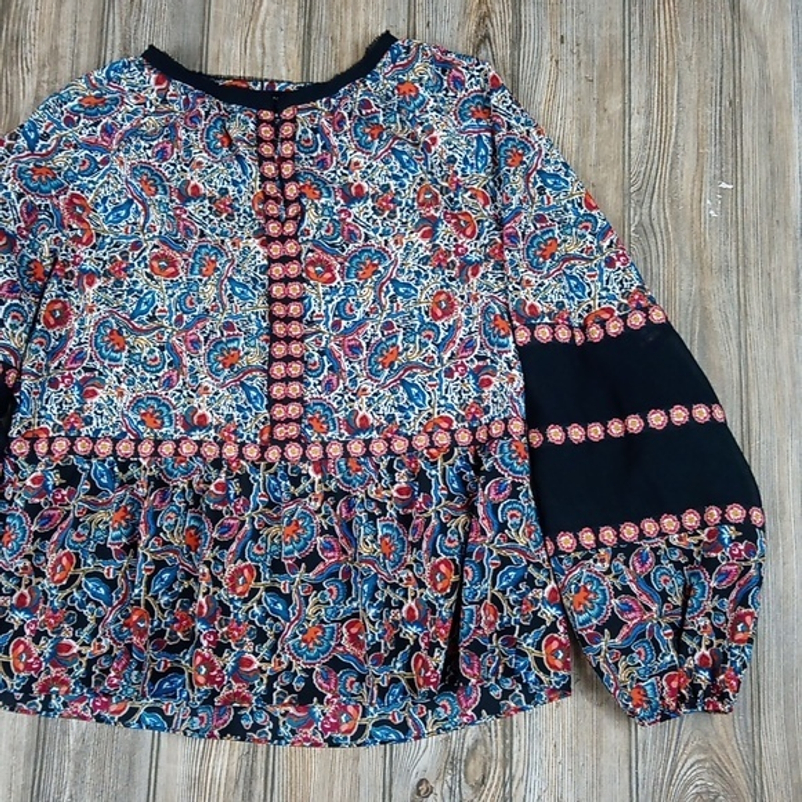 Colorful Trippy Eccentric Pattern Print Long Ball… - image 3