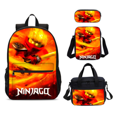 Ninjago Kai Comics Kids School Backpacks Insulated Lunch Bag Pen Bag Satchel Lot