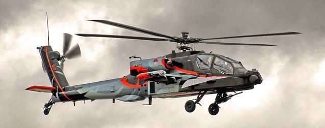 wooden apache helicopter model